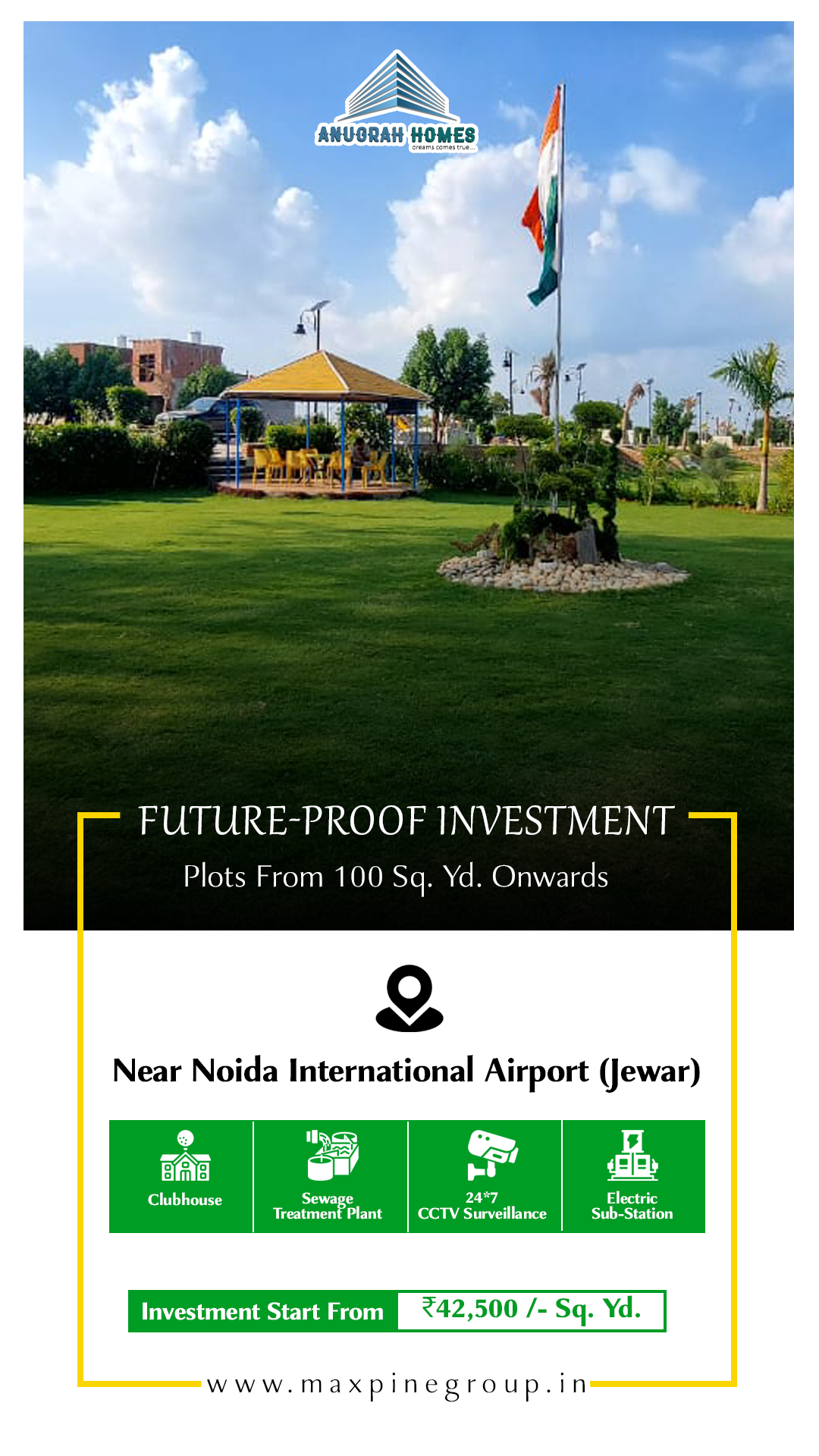 Buy Residential Plots Near Jewar Airport – Anugrah Homes